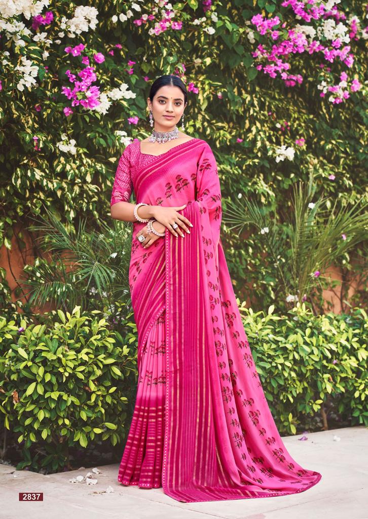 Kashvi Riwaz Regular Wear Printed Wholesale Georgette Sarees Catalog